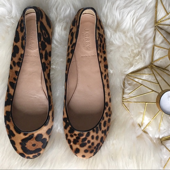 j crew calf hair flats